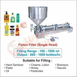 Single Piston Filler Packaging Machine, 100-1000ml