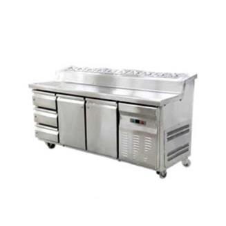 Polished Stainless Steel Pizza Prep Counter