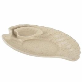 Plain Ceramic Snack Plate Set