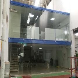 Commercial Plain Transparent Glass Partition