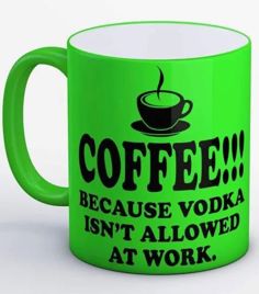 Vision Media Neon Green Plain Mug, 300 ml