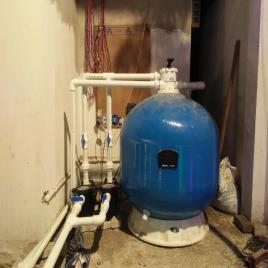 Blue Plastic Pool Heater System