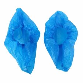 Blue Plastic Shoe Covers (100 Pack)