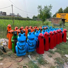 Outdoor Plastic Waste Receptacle