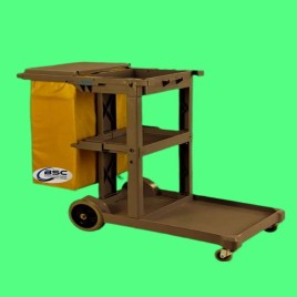 Plastic Gray Industrial Janitorial Cart