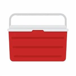 Red Plastic Ice Chest