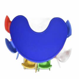 Blue Plastic Moon Table