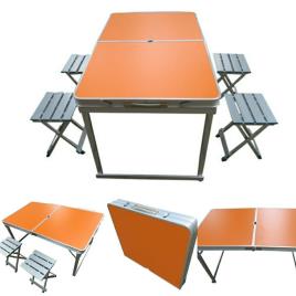 Plastic Picnic Table with Umbrella