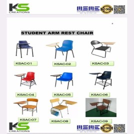 Student Plastic Chair with Writing Pad