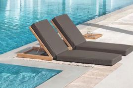 Brown Plastic Poolside Furniture