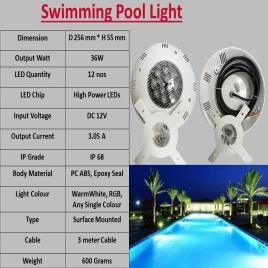 Plastic Warm White LED Pool Lights