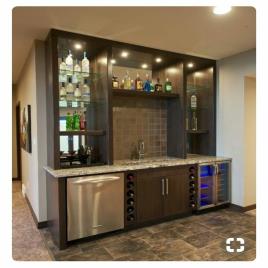 Modern Plywood Bar Storage