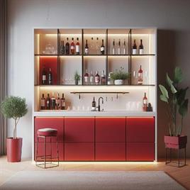 Wooden Bar Storage Cabinet