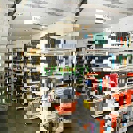 Polished 4-Shelf Library Rack