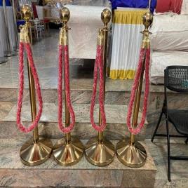 Polished Stanchion Rope Stand, Hotel