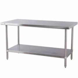 Polished Rectangular Steel Table for Restaurants