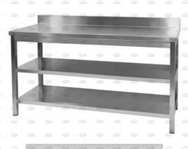 Restaurant Stainless Steel Tables, Polished Rectangular