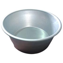 Polished Silver Aluminum Serving Bowl