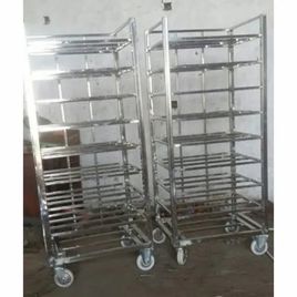 Powder Coated SS304 Storage Trolley