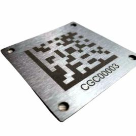 Printed SS Waterproof Barcode Label