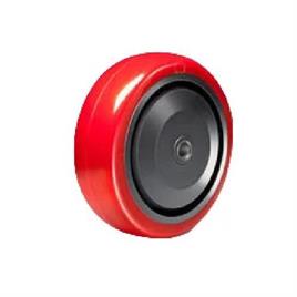 Red PU Rigidity Trolley Wheel
