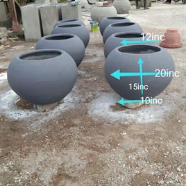 Red Round RCC Outdoor Pots