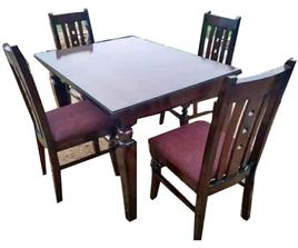 4 Seater Rectangular Wooden Dining Set