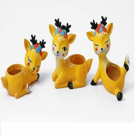 Rectangular Deer Planter Set (3)