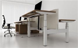 Rectangular Floor Mount Mechatronics Height Adjustable Table