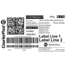 Rectangular Printed Courier Label