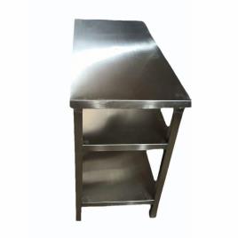 Rectangular Stainless Steel Kitchen Rack, 3 Shelves, 3ft Height