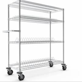 Rectangular Stainless Steel Kitchen Storage Unit