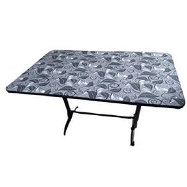 Foldable Rectangular Iron Base Table