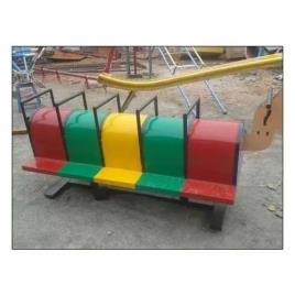 Red Plastic Playground Horse Rider (4 Seats)