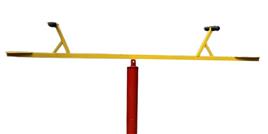 Red Yellow 2 Seater Mild Steel Outdoor Seesaw