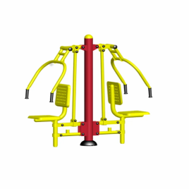 Red Yellow Stainless Steel Seated Chest Press Machine