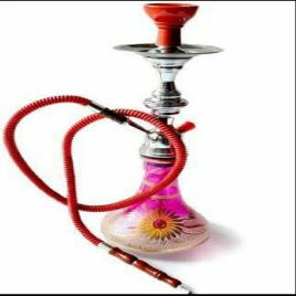 Egyptian Red Glass Hookah Machine, 434, 30 Inch
