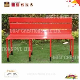 Red FRP Strip Garden Bench