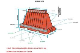 Red LLDPE Traffic Control Barrier