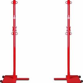 Red Mild Steel Badminton Pole Outdoor