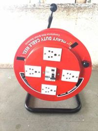 Red Mild Steel Extension Cable Drum 6A 3 Pin