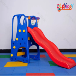 Red Plastic Park Wavy Slide
