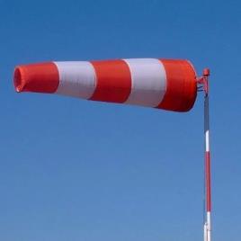 Industrial Red Polyester Wind Sock with Stand