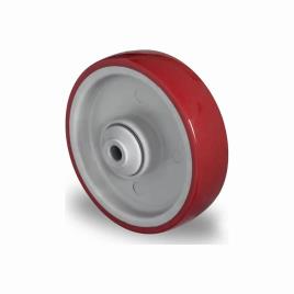 Red PU Alloy Trolley Wheel