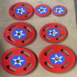 Red Rubber Captain America Plates, 2.5 kg
