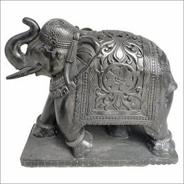 Red Sandstone Elephant Decor