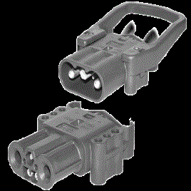 Plastic Mold 2-Pin Battery Connector for Forklift