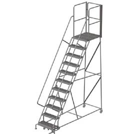 Blue Rolling Safety Ladder