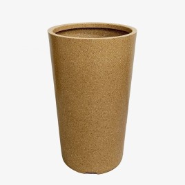 Roto Moulded Tolly Cylindrical Flower Pots, Brown