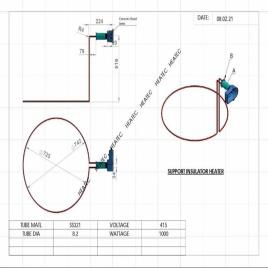 Round Base HEATEC Support Insulator Heater